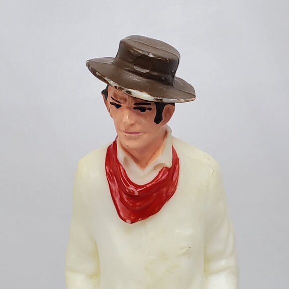 Vintage 1972 Western Cowboy Figurine 6" Tall Plastic Collectible Gun Figher - Picture 2 of 11